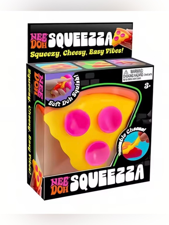 Needoh Other - NeeDoh Squeezza Yellow & Pink Pizza Slice Stress Toy